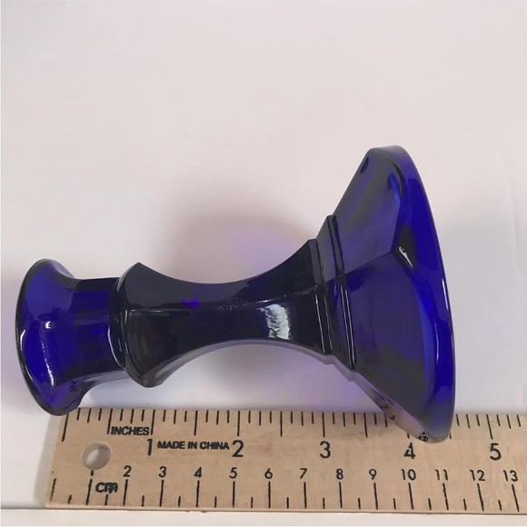 Vintage Cobalt Blue Glass Candle Stick Holders Set 
Decor MCM - Picture 6 of 7